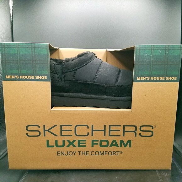 ? Skechers Men’s House Shoes – Size 9 - Memory Foam Slip-On Slippers –Pre-Owned